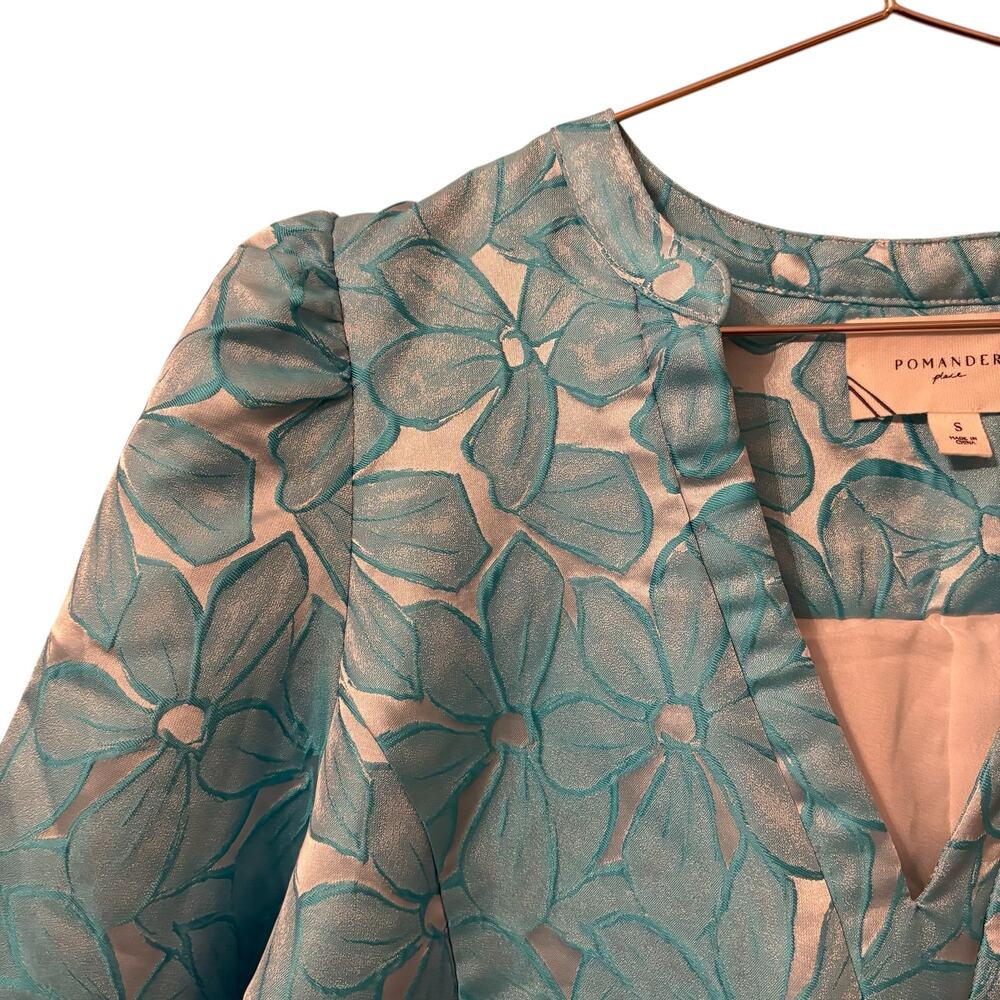 Tuckernuck Pomander Place Blue Daisy Jacquard Kenzo Ruffle Tiered Dress S - Picture 8 of 11